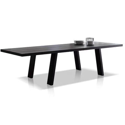Modern Ash Solid Wood Table for Restaurant Rectangle Kitchen Table with 4 Legs Black Without Chairs Clearhalo ' dining_table' 'Dining Tables & Seating' 'Dining Tables' 'furn' 'furn_dining_table' 'Furniture' 'furniture_dining_table' 'Kitchen & Dining Furniture' 'kitchen&dining_furn' 'kitchen' 'kitchen_dining_table' 4491495