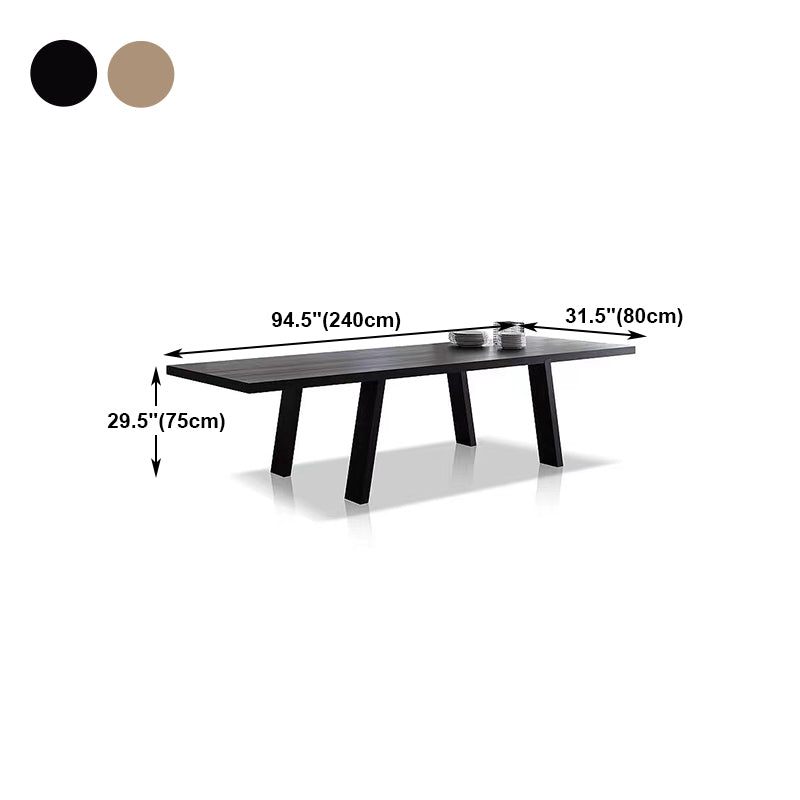 Modern Ash Solid Wood Table for Restaurant Rectangle Kitchen Table with 4 Legs Clearhalo ' dining_table' 'Dining Tables & Seating' 'Dining Tables' 'furn' 'furn_dining_table' 'Furniture' 'furniture_dining_table' 'Kitchen & Dining Furniture' 'kitchen&dining_furn' 'kitchen' 'kitchen_dining_table' 4491504