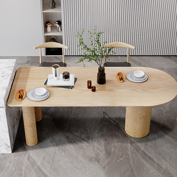 Free Form Pine Wood Table for Restaurant Modern Indoor Table with 3 Legs Clearhalo ' dining_table' 'Dining Tables & Seating' 'Dining Tables' 'furn' 'furn_dining_table' 'Furniture' 'furniture_dining_table' 'Kitchen & Dining Furniture' 'kitchen&dining_furn' 'kitchen' 'kitchen_dining_table' 4491574