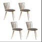 Scandinavian Style Armless Windsor Back Side Chairs Upholstered Dining Chairs Grey 4 Piece Set Clearhalo ' kitchen&dining_furn' 'Dining Chairs' 'Dining Tables & Seating' 'dining_chair' 'furn' 'furn_dining_chair' 'Furniture' 'furniture_dining_chair' 'Kitchen & Dining Furniture' 'kitchen' 4491607