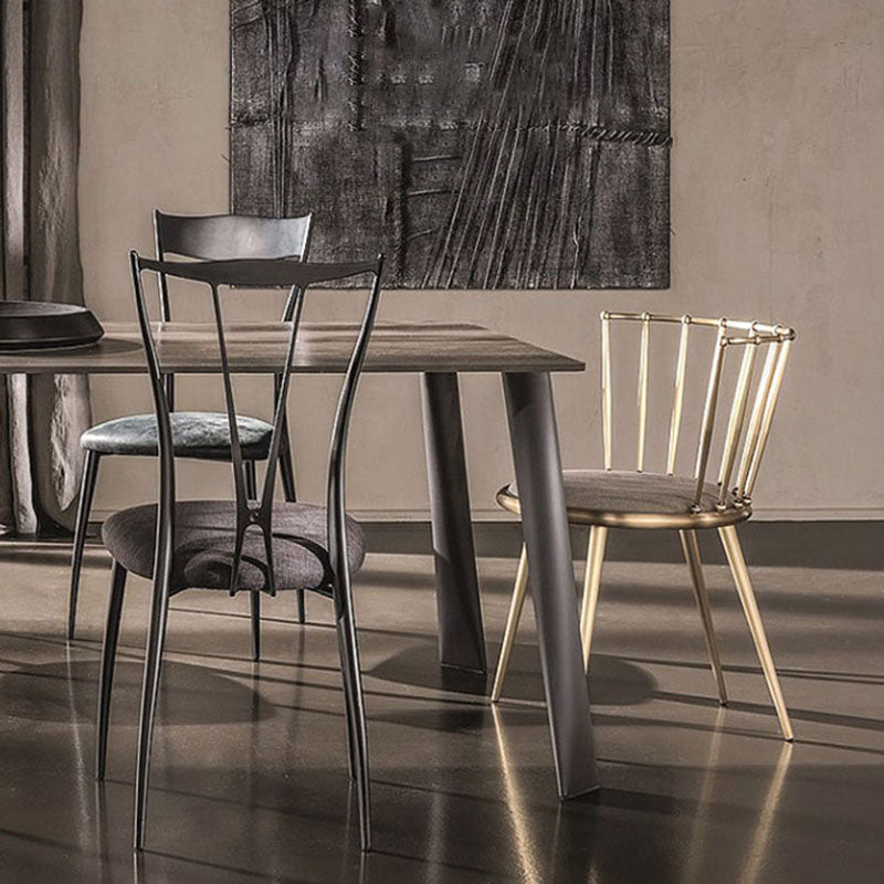 Scandinavian Style Armless Windsor Back Side Chairs Upholstered Dining Chairs Clearhalo ' kitchen&dining_furn' 'Dining Chairs' 'Dining Tables & Seating' 'dining_chair' 'furn' 'furn_dining_chair' 'Furniture' 'furniture_dining_chair' 'Kitchen & Dining Furniture' 'kitchen' 4491608