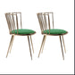 Scandinavian Style Armless Windsor Back Side Chairs Upholstered Dining Chairs Green 2 Piece Set Clearhalo ' kitchen&dining_furn' 'Dining Chairs' 'Dining Tables & Seating' 'dining_chair' 'furn' 'furn_dining_chair' 'Furniture' 'furniture_dining_chair' 'Kitchen & Dining Furniture' 'kitchen' 4491611