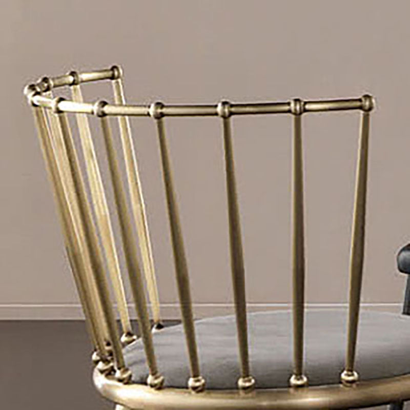 Scandinavian Style Armless Windsor Back Side Chairs Upholstered Dining Chairs Clearhalo ' kitchen&dining_furn' 'Dining Chairs' 'Dining Tables & Seating' 'dining_chair' 'furn' 'furn_dining_chair' 'Furniture' 'furniture_dining_chair' 'Kitchen & Dining Furniture' 'kitchen' 4491614