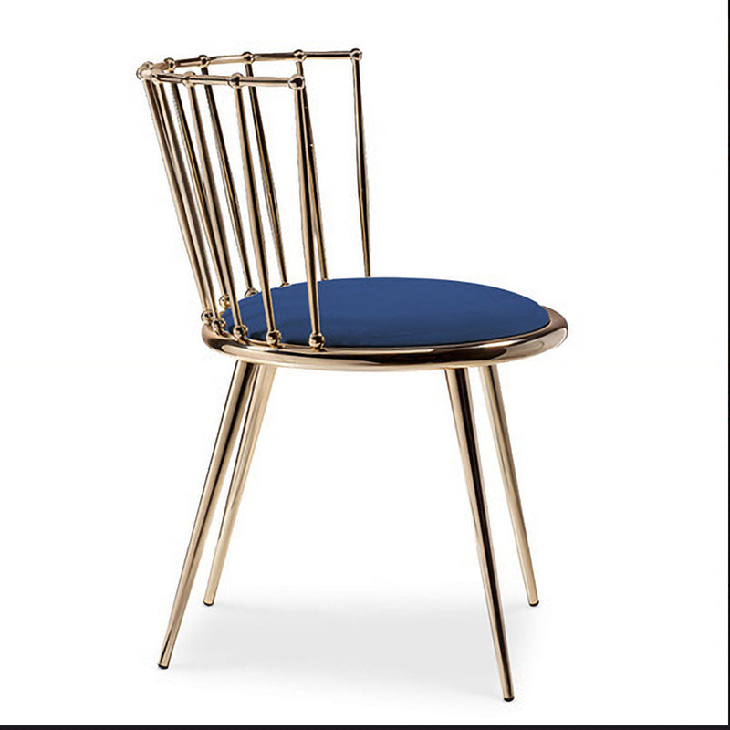 Scandinavian Style Armless Windsor Back Side Chairs Upholstered Dining Chairs Blue 1 Piece Clearhalo ' kitchen&dining_furn' 'Dining Chairs' 'Dining Tables & Seating' 'dining_chair' 'furn' 'furn_dining_chair' 'Furniture' 'furniture_dining_chair' 'Kitchen & Dining Furniture' 'kitchen' 4491621