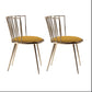 Scandinavian Style Armless Windsor Back Side Chairs Upholstered Dining Chairs Yellow 2 Piece Set Clearhalo ' kitchen&dining_furn' 'Dining Chairs' 'Dining Tables & Seating' 'dining_chair' 'furn' 'furn_dining_chair' 'Furniture' 'furniture_dining_chair' 'Kitchen & Dining Furniture' 'kitchen' 4491627