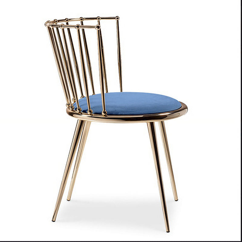 Scandinavian Style Armless Windsor Back Side Chairs Upholstered Dining Chairs Light Blue 1 Piece Clearhalo ' kitchen&dining_furn' 'Dining Chairs' 'Dining Tables & Seating' 'dining_chair' 'furn' 'furn_dining_chair' 'Furniture' 'furniture_dining_chair' 'Kitchen & Dining Furniture' 'kitchen' 4491629