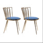 Scandinavian Style Armless Windsor Back Side Chairs Upholstered Dining Chairs Light Blue 2 Piece Set Clearhalo ' kitchen&dining_furn' 'Dining Chairs' 'Dining Tables & Seating' 'dining_chair' 'furn' 'furn_dining_chair' 'Furniture' 'furniture_dining_chair' 'Kitchen & Dining Furniture' 'kitchen' 4491630