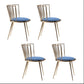 Scandinavian Style Armless Windsor Back Side Chairs Upholstered Dining Chairs Light Blue 4 Piece Set Clearhalo ' kitchen&dining_furn' 'Dining Chairs' 'Dining Tables & Seating' 'dining_chair' 'furn' 'furn_dining_chair' 'Furniture' 'furniture_dining_chair' 'Kitchen & Dining Furniture' 'kitchen' 4491631