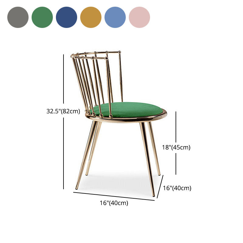 Scandinavian Style Armless Windsor Back Side Chairs Upholstered Dining Chairs Clearhalo ' kitchen&dining_furn' 'Dining Chairs' 'Dining Tables & Seating' 'dining_chair' 'furn' 'furn_dining_chair' 'Furniture' 'furniture_dining_chair' 'Kitchen & Dining Furniture' 'kitchen' 4491632