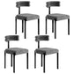 Designer Style Restaurant Velvet Side Chair Matte Finish Open Back Dining Chair Grey 4 Piece Set Clearhalo ' kitchen&dining_furn' 'Dining Chairs' 'Dining Tables & Seating' 'dining_chair' 'furn' 'furn_dining_chair' 'Furniture' 'furniture_dining_chair' 'Kitchen & Dining Furniture' 'kitchen' 4491636