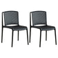 Plastic Scandinavian Kitchen Dining Room Side Chair Slat Back Chair Black 2 Piece Set Clearhalo ' kitchen&dining_furn' 'Dining Chairs' 'Dining Tables & Seating' 'dining_chair' 'furn' 'furn_dining_chair' 'Furniture' 'furniture_dining_chair' 'Kitchen & Dining Furniture' 'kitchen' 4491674