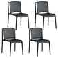 Plastic Scandinavian Kitchen Dining Room Side Chair Slat Back Chair Black 4 Piece Set Clearhalo ' kitchen&dining_furn' 'Dining Chairs' 'Dining Tables & Seating' 'dining_chair' 'furn' 'furn_dining_chair' 'Furniture' 'furniture_dining_chair' 'Kitchen & Dining Furniture' 'kitchen' 4491676
