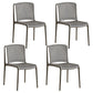 Plastic Scandinavian Kitchen Dining Room Side Chair Slat Back Chair Grey 4 Piece Set Clearhalo ' kitchen&dining_furn' 'Dining Chairs' 'Dining Tables & Seating' 'dining_chair' 'furn' 'furn_dining_chair' 'Furniture' 'furniture_dining_chair' 'Kitchen & Dining Furniture' 'kitchen' 4491682