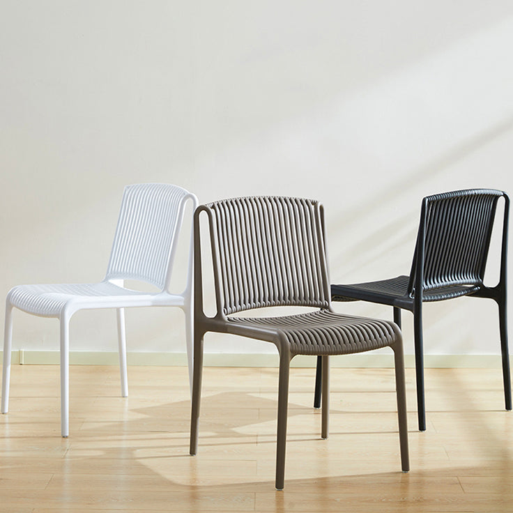 Plastic Scandinavian Kitchen Dining Room Side Chair Slat Back Chair Clearhalo ' kitchen&dining_furn' 'Dining Chairs' 'Dining Tables & Seating' 'dining_chair' 'furn' 'furn_dining_chair' 'Furniture' 'furniture_dining_chair' 'Kitchen & Dining Furniture' 'kitchen' 4491689