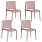 Plastic Scandinavian Kitchen Dining Room Side Chair Slat Back Chair Pink 4 Piece Set Clearhalo ' kitchen&dining_furn' 'Dining Chairs' 'Dining Tables & Seating' 'dining_chair' 'furn' 'furn_dining_chair' 'Furniture' 'furniture_dining_chair' 'Kitchen & Dining Furniture' 'kitchen' 4491697