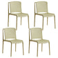 Plastic Scandinavian Kitchen Dining Room Side Chair Slat Back Chair Yellow 4 Piece Set Clearhalo ' kitchen&dining_furn' 'Dining Chairs' 'Dining Tables & Seating' 'dining_chair' 'furn' 'furn_dining_chair' 'Furniture' 'furniture_dining_chair' 'Kitchen & Dining Furniture' 'kitchen' 4491700