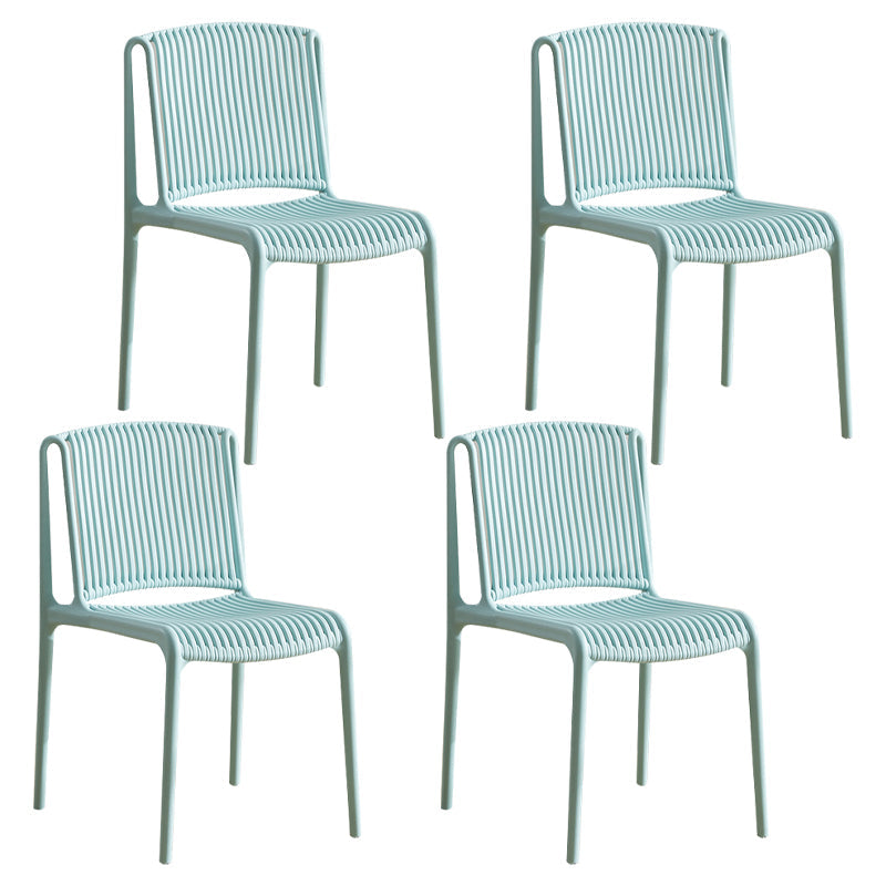 Plastic Scandinavian Kitchen Dining Room Side Chair Slat Back Chair Light Green 4 Piece Set Clearhalo ' kitchen&dining_furn' 'Dining Chairs' 'Dining Tables & Seating' 'dining_chair' 'furn' 'furn_dining_chair' 'Furniture' 'furniture_dining_chair' 'Kitchen & Dining Furniture' 'kitchen' 4491703
