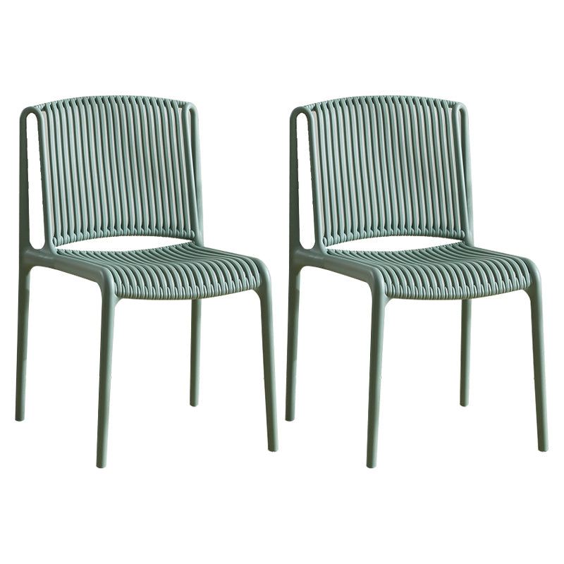 Plastic Scandinavian Kitchen Dining Room Side Chair Slat Back Chair Gray-Green 2 Piece Set Clearhalo ' kitchen&dining_furn' 'Dining Chairs' 'Dining Tables & Seating' 'dining_chair' 'furn' 'furn_dining_chair' 'Furniture' 'furniture_dining_chair' 'Kitchen & Dining Furniture' 'kitchen' 4491705