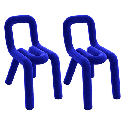 Designer Style Velvet Home Side Chair Open Matte Finish Dining Chair Royal Blue 2 Piece Set Clearhalo ' kitchen&dining_furn' 'Dining Chairs' 'Dining Tables & Seating' 'dining_chair' 'furn' 'furn_dining_chair' 'Furniture' 'furniture_dining_chair' 'Kitchen & Dining Furniture' 'kitchen' 4491720
