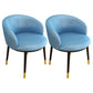Modern Bedroom Leather Arm Chair Matte Finish Solid Back Dining Chair Light Blue 2 Piece Set Clearhalo ' kitchen&dining_furn' 'Dining Chairs' 'Dining Tables & Seating' 'dining_chair' 'furn' 'furn_dining_chair' 'Furniture' 'furniture_dining_chair' 'Kitchen & Dining Furniture' 'kitchen' 4491736