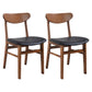 Modern Dining Side Chair Matte Finish Solid Wood Open Back Armless Chair Black Set of 2 Clearhalo ' kitchen&dining_furn' 'Dining Chairs' 'Dining Tables & Seating' 'dining_chair' 'Furniture' 'furniture_dining_chair' 'Kitchen & Dining Furniture' 'kitchen' 4491752