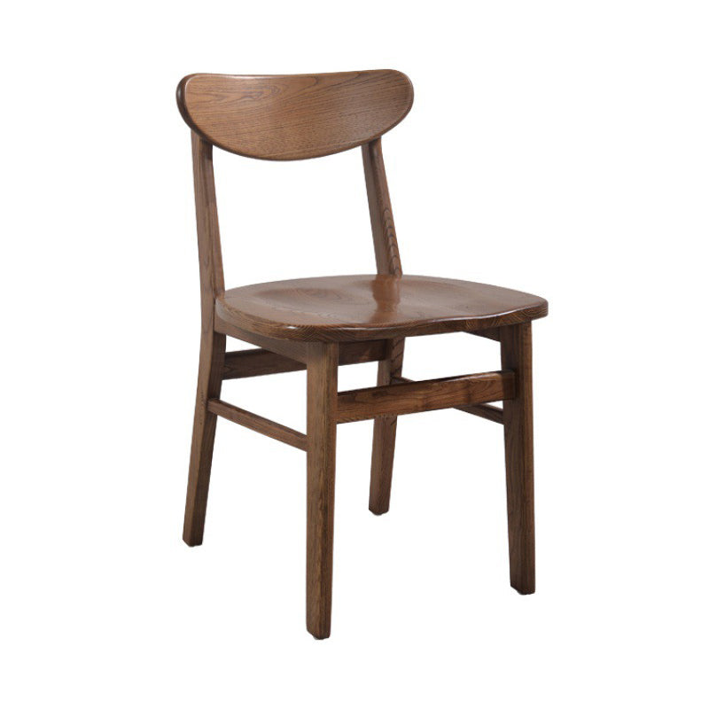 Modern Dining Side Chair Matte Finish Solid Wood Open Back Armless Chair Brown 1 Piece Clearhalo ' kitchen&dining_furn' 'Dining Chairs' 'Dining Tables & Seating' 'dining_chair' 'Furniture' 'furniture_dining_chair' 'Kitchen & Dining Furniture' 'kitchen' 4491756