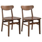 Modern Dining Side Chair Matte Finish Solid Wood Open Back Armless Chair Brown Set of 2 Clearhalo ' kitchen&dining_furn' 'Dining Chairs' 'Dining Tables & Seating' 'dining_chair' 'Furniture' 'furniture_dining_chair' 'Kitchen & Dining Furniture' 'kitchen' 4491759