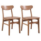 Modern Dining Side Chair Matte Finish Solid Wood Open Back Armless Chair Deep Tan Set of 2 Clearhalo ' kitchen&dining_furn' 'Dining Chairs' 'Dining Tables & Seating' 'dining_chair' 'Furniture' 'furniture_dining_chair' 'Kitchen & Dining Furniture' 'kitchen' 4491762