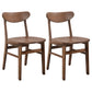 Modern Dining Side Chair Matte Finish Solid Wood Open Back Armless Chair Dark Coffee Set of 2 Clearhalo ' kitchen&dining_furn' 'Dining Chairs' 'Dining Tables & Seating' 'dining_chair' 'Furniture' 'furniture_dining_chair' 'Kitchen & Dining Furniture' 'kitchen' 4491766