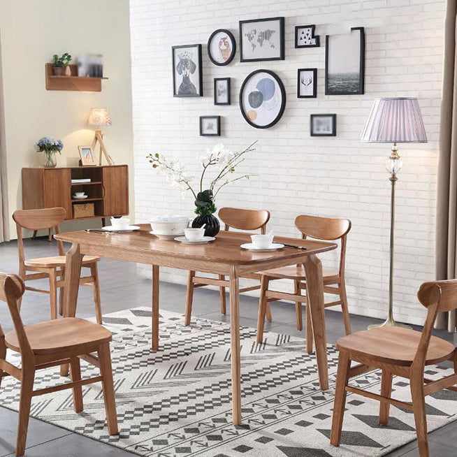Modern Dining Side Chair Matte Finish Solid Wood Open Back Armless Chair Clearhalo ' kitchen&dining_furn' 'Dining Chairs' 'Dining Tables & Seating' 'dining_chair' 'Furniture' 'furniture_dining_chair' 'Kitchen & Dining Furniture' 'kitchen' 4491769