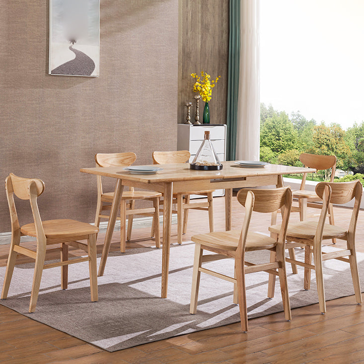Modern Dining Side Chair Matte Finish Solid Wood Open Back Armless Chair Clearhalo ' kitchen&dining_furn' 'Dining Chairs' 'Dining Tables & Seating' 'dining_chair' 'Furniture' 'furniture_dining_chair' 'Kitchen & Dining Furniture' 'kitchen' 4491771