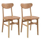 Modern Dining Side Chair Matte Finish Solid Wood Open Back Armless Chair Natural Set of 2 Clearhalo ' kitchen&dining_furn' 'Dining Chairs' 'Dining Tables & Seating' 'dining_chair' 'Furniture' 'furniture_dining_chair' 'Kitchen & Dining Furniture' 'kitchen' 4491772