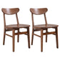 Modern Dining Side Chair Matte Finish Solid Wood Open Back Armless Chair Walnut Set of 2 Clearhalo ' kitchen&dining_furn' 'Dining Chairs' 'Dining Tables & Seating' 'dining_chair' 'Furniture' 'furniture_dining_chair' 'Kitchen & Dining Furniture' 'kitchen' 4491774