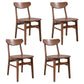 Modern Dining Side Chair Matte Finish Solid Wood Open Back Armless Chair Walnut Set of 4 Clearhalo ' kitchen&dining_furn' 'Dining Chairs' 'Dining Tables & Seating' 'dining_chair' 'Furniture' 'furniture_dining_chair' 'Kitchen & Dining Furniture' 'kitchen' 4491775