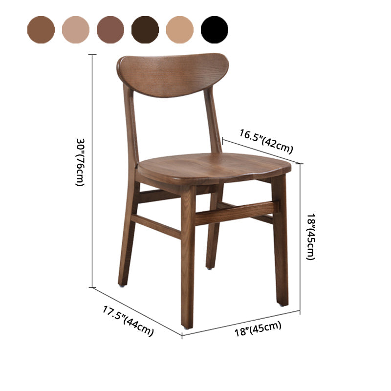 Modern Dining Side Chair Matte Finish Solid Wood Open Back Armless Chair Clearhalo ' kitchen&dining_furn' 'Dining Chairs' 'Dining Tables & Seating' 'dining_chair' 'Furniture' 'furniture_dining_chair' 'Kitchen & Dining Furniture' 'kitchen' 4491776
