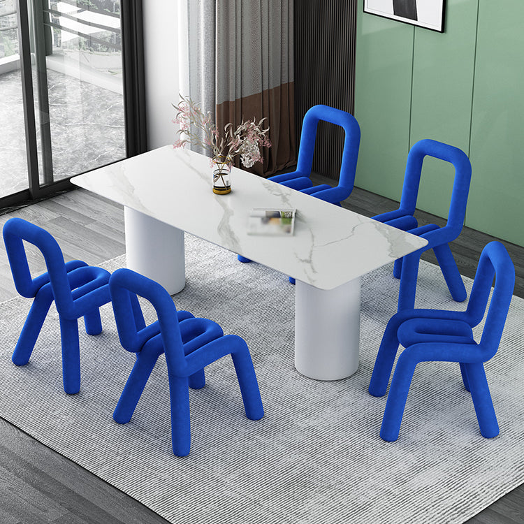 Restaurant Velvet Curved Side Chair Matte Finish Open Back Dining Chair Clearhalo ' kitchen&dining_furn' 'Dining Chairs' 'Dining Tables & Seating' 'dining_chair' 'furn' 'furn_dining_chair' 'Furniture' 'furniture_dining_chair' 'Kitchen & Dining Furniture' 'kitchen' 4491782