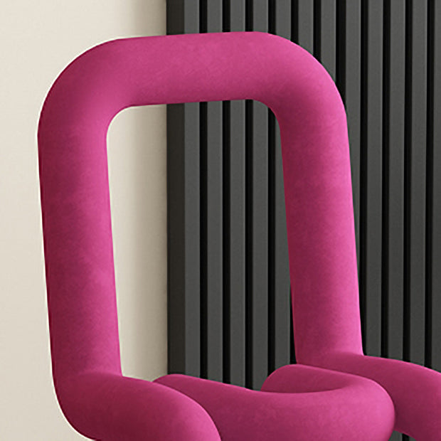 Restaurant Velvet Curved Side Chair Matte Finish Open Back Dining Chair Clearhalo ' kitchen&dining_furn' 'Dining Chairs' 'Dining Tables & Seating' 'dining_chair' 'furn' 'furn_dining_chair' 'Furniture' 'furniture_dining_chair' 'Kitchen & Dining Furniture' 'kitchen' 4491788