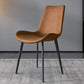 Modern Dining Side Chair Matte Finish Leather Curved Parsons Armless Chair Brown 1 Piece Clearhalo ' kitchen&dining_furn' 'Dining Chairs' 'Dining Tables & Seating' 'dining_chair' 'furn' 'furn_dining_chair' 'Furniture' 'furniture_dining_chair' 'Kitchen & Dining Furniture' 'kitchen' 4491795