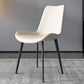 Modern Dining Side Chair Matte Finish Leather Curved Parsons Armless Chair Off-White 1 Piece Clearhalo ' kitchen&dining_furn' 'Dining Chairs' 'Dining Tables & Seating' 'dining_chair' 'furn' 'furn_dining_chair' 'Furniture' 'furniture_dining_chair' 'Kitchen & Dining Furniture' 'kitchen' 4491806