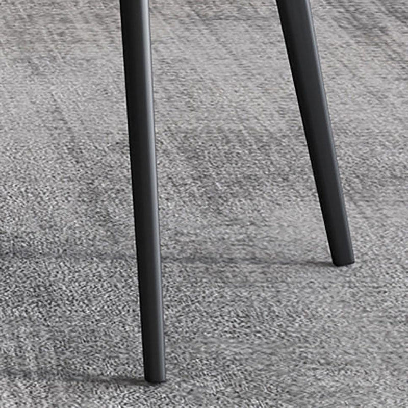 Modern Dining Side Chair Matte Finish Leather Curved Parsons Armless Chair Clearhalo ' kitchen&dining_furn' 'Dining Chairs' 'Dining Tables & Seating' 'dining_chair' 'furn' 'furn_dining_chair' 'Furniture' 'furniture_dining_chair' 'Kitchen & Dining Furniture' 'kitchen' 4491808