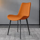 Modern Dining Side Chair Matte Finish Leather Curved Parsons Armless Chair Fluorescent Orange 1 Piece Clearhalo ' kitchen&dining_furn' 'Dining Chairs' 'Dining Tables & Seating' 'dining_chair' 'furn' 'furn_dining_chair' 'Furniture' 'furniture_dining_chair' 'Kitchen & Dining Furniture' 'kitchen' 4491820
