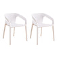 Plastic Scandinavian Kitchen Dining Room Armchair Solid Back Chair White 2 Piece Set Clearhalo ' kitchen&dining_furn' 'Dining Chairs' 'Dining Tables & Seating' 'dining_chair' 'furn' 'furn_dining_chair' 'Furniture' 'furniture_dining_chair' 'Kitchen & Dining Furniture' 'kitchen' 4491832