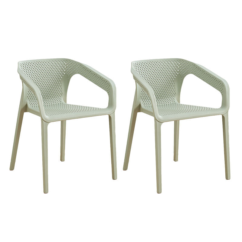 Plastic Scandinavian Kitchen Dining Room Armchair Solid Back Chair Gray-Green 2 Piece Set Clearhalo ' kitchen&dining_furn' 'Dining Chairs' 'Dining Tables & Seating' 'dining_chair' 'furn' 'furn_dining_chair' 'Furniture' 'furniture_dining_chair' 'Kitchen & Dining Furniture' 'kitchen' 4491856
