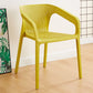 Plastic Scandinavian Kitchen Dining Room Armchair Solid Back Chair Yellow 1 Piece Clearhalo ' kitchen&dining_furn' 'Dining Chairs' 'Dining Tables & Seating' 'dining_chair' 'furn' 'furn_dining_chair' 'Furniture' 'furniture_dining_chair' 'Kitchen & Dining Furniture' 'kitchen' 4491858