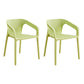 Plastic Scandinavian Kitchen Dining Room Armchair Solid Back Chair Light Green 2 Piece Set Clearhalo ' kitchen&dining_furn' 'Dining Chairs' 'Dining Tables & Seating' 'dining_chair' 'furn' 'furn_dining_chair' 'Furniture' 'furniture_dining_chair' 'Kitchen & Dining Furniture' 'kitchen' 4491865