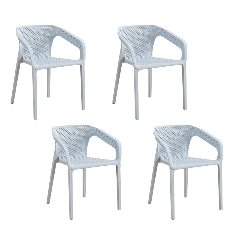 Plastic Scandinavian Kitchen Dining Room Armchair Solid Back Chair Gray Blue 4 Piece Set Clearhalo ' kitchen&dining_furn' 'Dining Chairs' 'Dining Tables & Seating' 'dining_chair' 'furn' 'furn_dining_chair' 'Furniture' 'furniture_dining_chair' 'Kitchen & Dining Furniture' 'kitchen' 4491869