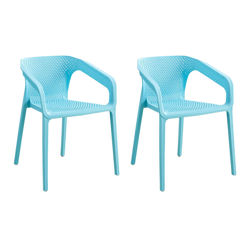Plastic Scandinavian Kitchen Dining Room Armchair Solid Back Chair Sky Blue 2 Piece Set Clearhalo ' kitchen&dining_furn' 'Dining Chairs' 'Dining Tables & Seating' 'dining_chair' 'furn' 'furn_dining_chair' 'Furniture' 'furniture_dining_chair' 'Kitchen & Dining Furniture' 'kitchen' 4491871