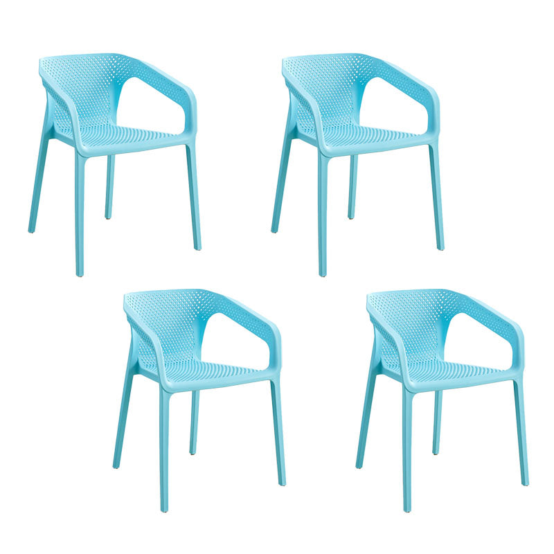 Plastic Scandinavian Kitchen Dining Room Armchair Solid Back Chair Sky Blue 4 Piece Set Clearhalo ' kitchen&dining_furn' 'Dining Chairs' 'Dining Tables & Seating' 'dining_chair' 'furn' 'furn_dining_chair' 'Furniture' 'furniture_dining_chair' 'Kitchen & Dining Furniture' 'kitchen' 4491872