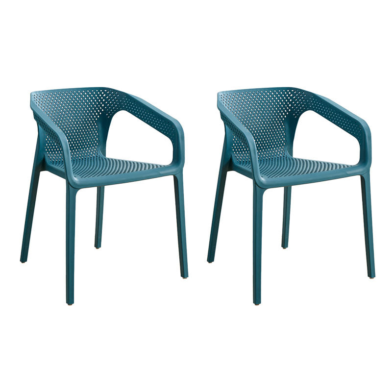 Plastic Scandinavian Kitchen Dining Room Armchair Solid Back Chair Dark Blue 2 Piece Set Clearhalo ' kitchen&dining_furn' 'Dining Chairs' 'Dining Tables & Seating' 'dining_chair' 'furn' 'furn_dining_chair' 'Furniture' 'furniture_dining_chair' 'Kitchen & Dining Furniture' 'kitchen' 4491874