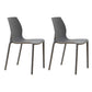 Scandinavian Plastic Kitchen Dining Room Side Chair Solid Back Chair Grey Set of 2 Clearhalo ' kitchen&dining_furn' 'Dining Chairs' 'Dining Tables & Seating' 'dining_chair' 'Furniture' 'furniture_dining_chair' 'Kitchen & Dining Furniture' 'kitchen' 4491920
